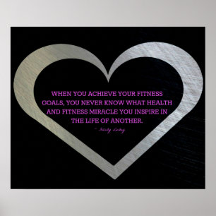 Fitness Miracle i Silver Heart Poster