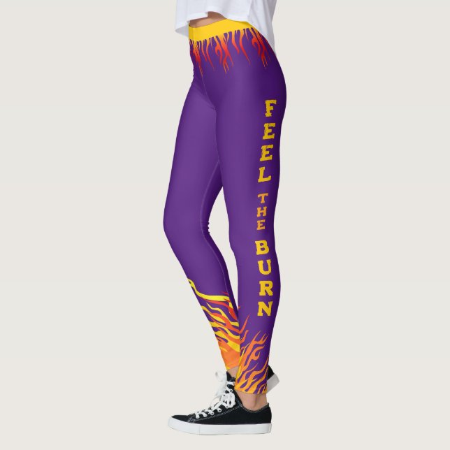 Fitness Motivation DEEP LILA Leggings (Vänster)