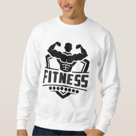Fitness Motivation Grafik | Starkt & Aktivt Liv Lång Ärmad Tröja