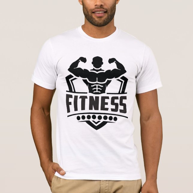 Fitness Motivation Graphic | Strong & Active Life T Shirt (Framsida)