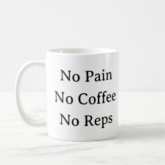 Fitness Motivation Mugg - Inga smärtor, inga kaffe
