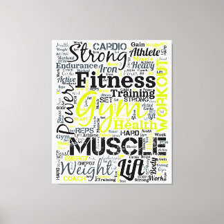 Fitness Motivation Typografi Design Canvastryck