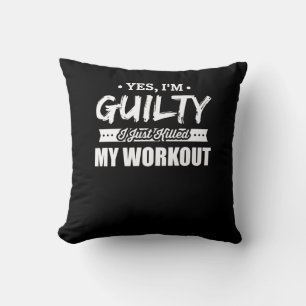 Fitness Motivational Jag dödade just min workout Kudde