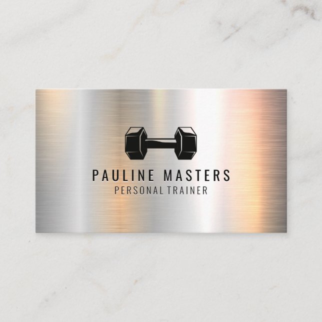 Fitness Nutrition | Personlig utbildare | Dumbbell Tidsbeställning Kort (Framsida)