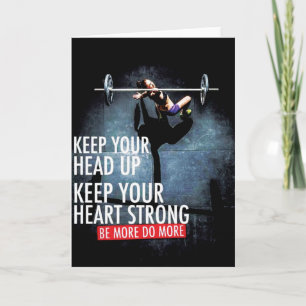 Fitness och Bodybuilding Motivation Kort