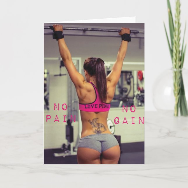 Fitness och Bodybuilding Motivation Kort (Framsida)