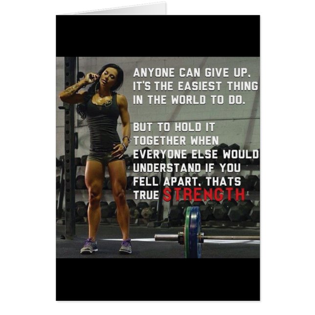 Fitness och Gym Motivation Hälsningskort (Framsidan)