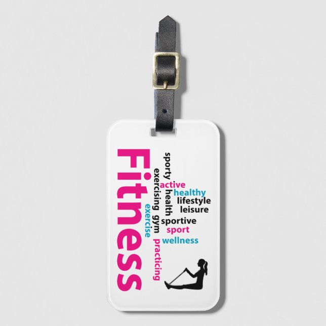 Fitness ord bagagebricka (Framsida vertikal)