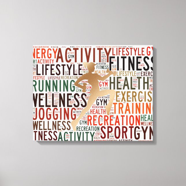Fitness ord canvastryck (Framsida)