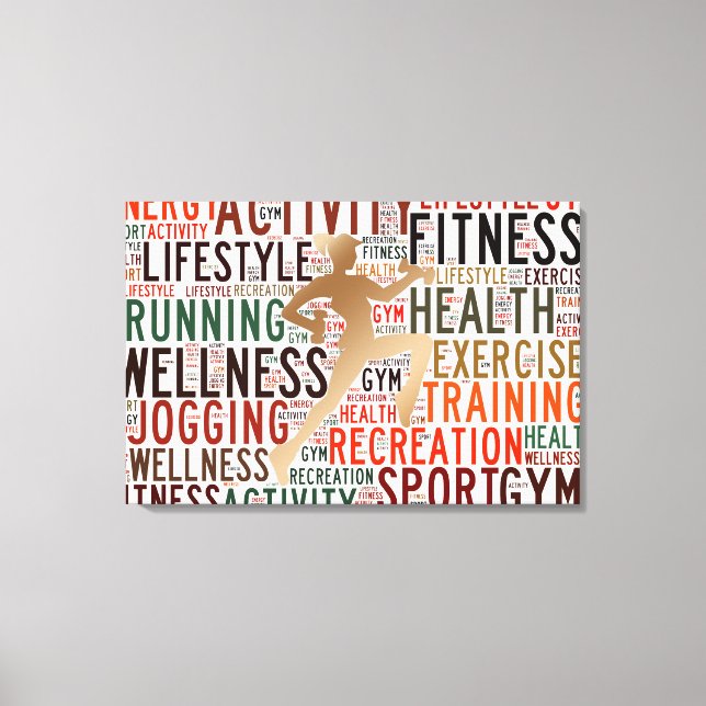Fitness ord canvastryck (Framsida)