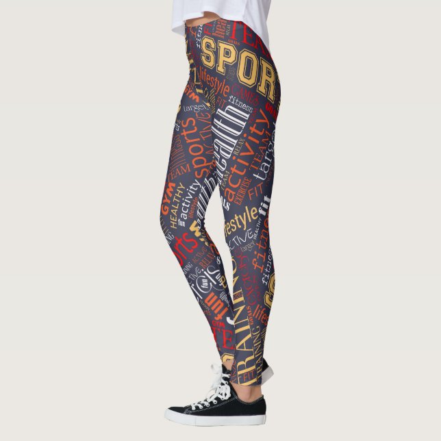 Fitness Ord Cloud Red/White ID284 Leggings (Vänster)