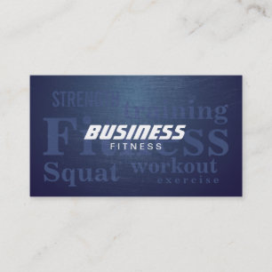 Fitness Ord Coola Blue Metall Personal Trainer Visitkort