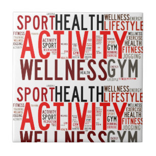 Fitness ord kakelplatta