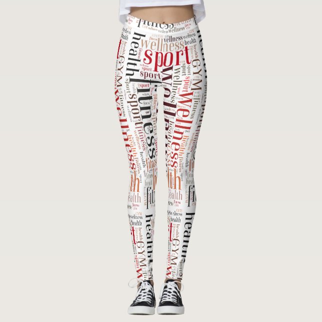 Fitness ord leggings (Framsida)