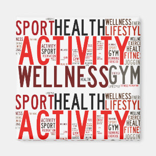 Fitness ord magnet