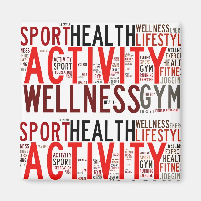 Fitness ord magnet (Framsidan)