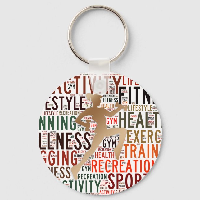 Fitness ord nyckelring (Framsida)