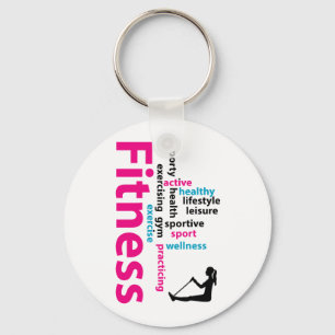 Fitness ord nyckelring