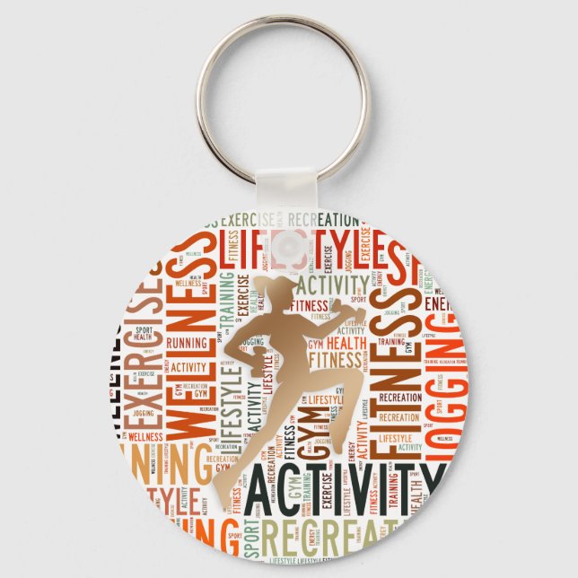 Fitness ord nyckelring (Framsida)