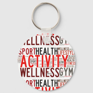 Fitness ord nyckelring