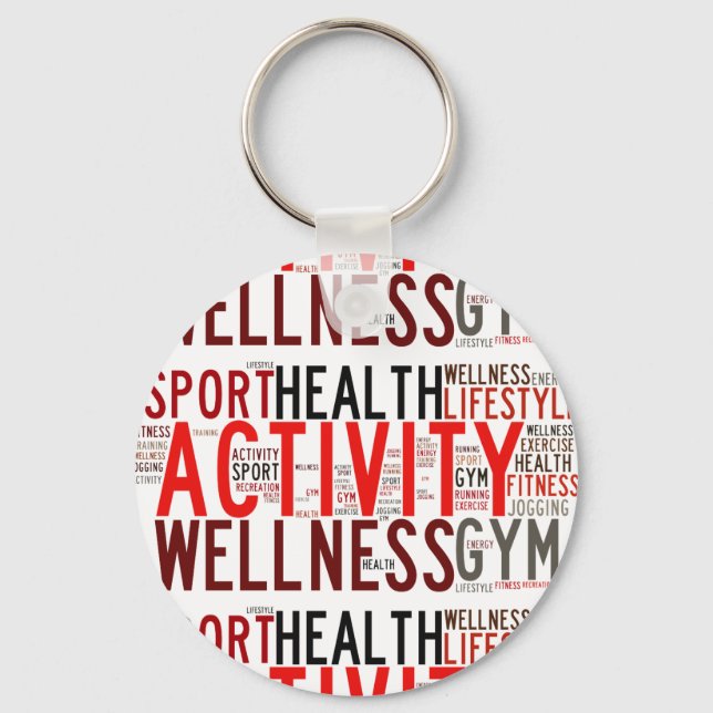 Fitness ord nyckelring (Framsida)