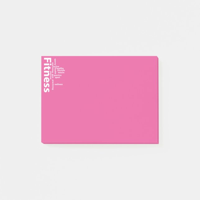 Fitness ord post-it block (Framsida)