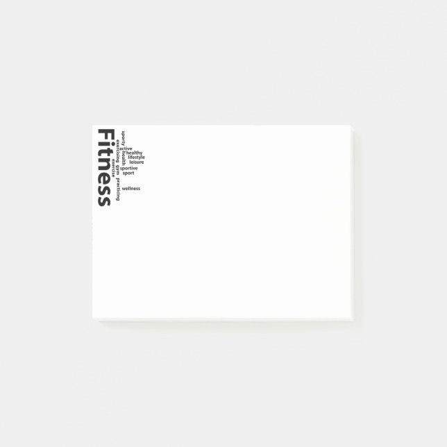 Fitness ord post-it block (Framsida)