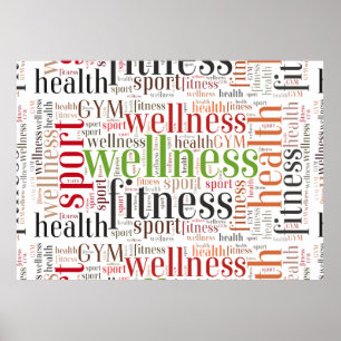 Fitness ord poster