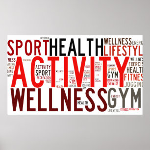 Fitness ord poster