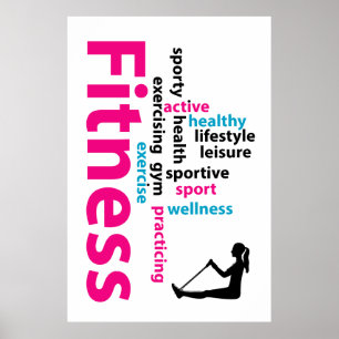 Fitness ord poster