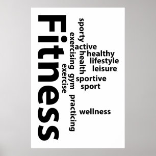 Fitness ord poster