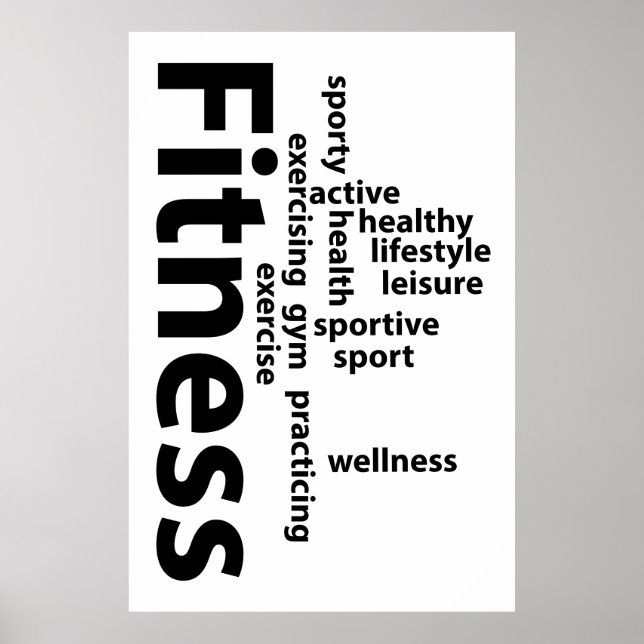 Fitness ord poster (Framsidan)
