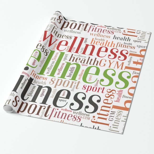 Fitness ord presentpapper (Utrullad)
