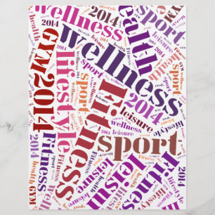 Fitness ord reklamblad