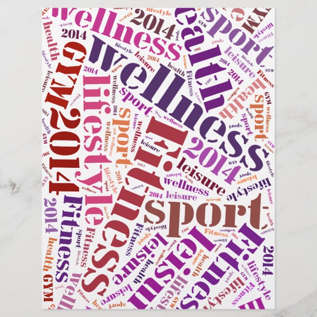 Fitness ord reklamblad (Framsidan)