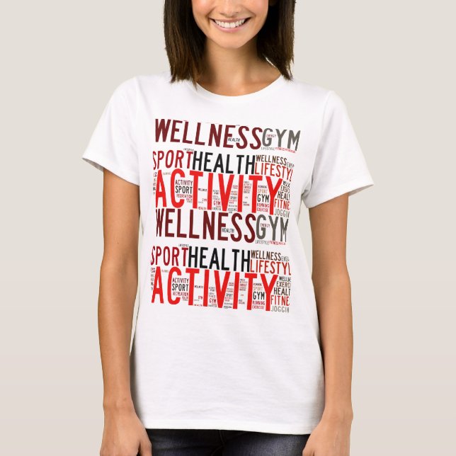 Fitness ord tee shirt (Framsida)