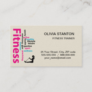 Fitness ord visitkort
