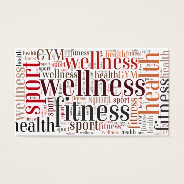 Fitness ord visitkort (Framsidan)