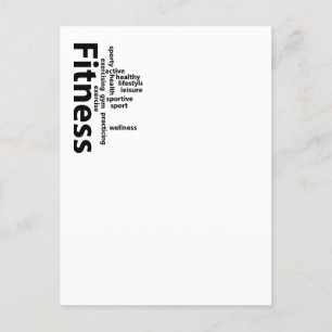 Fitness ord vykort