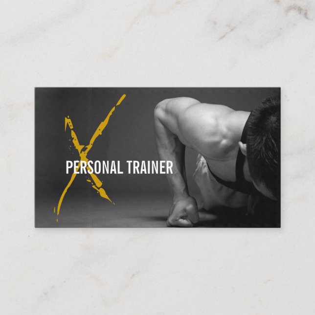 Fitness, Personal Trainer, Affärskort Visitkort (Framsida)