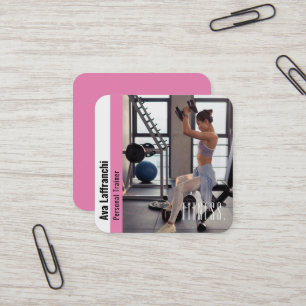 Fitness Personal Trainer   Aktiva sportar Fyrkantigt Visitkort