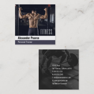 Fitness Personal Trainer Aktiva sportar Fyrkantigt Visitkort
