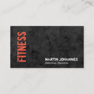 Fitness Personal Trainer Bodybuilding Modern Grått Visitkort