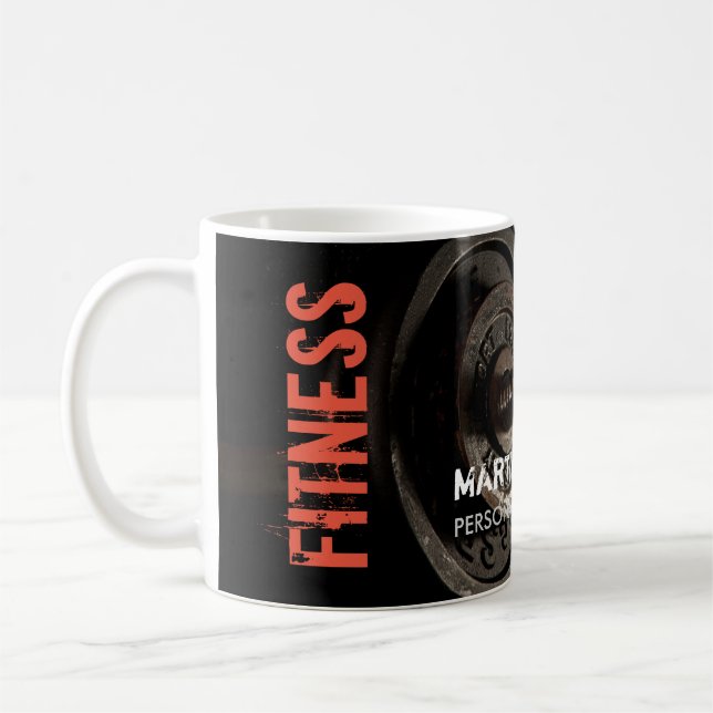 Fitness Personal Trainer Bodybuilding Modern Kaffemugg (Vänster)