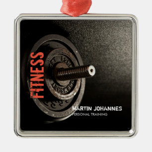 Fitness Personal Trainer Bodybuilding Modern Vass Julgransprydnad Metall