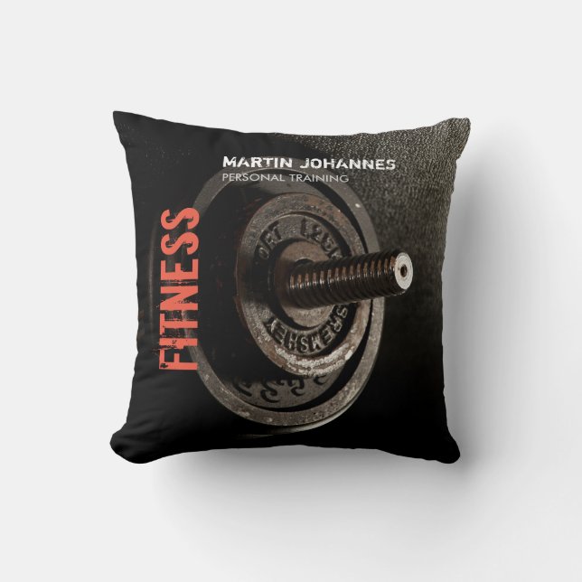 Fitness Personal Trainer Bodybuilding Modern Vass Kudde (Framsida)
