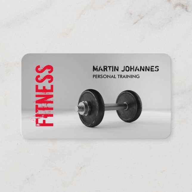 Fitness Personal Trainer Bodybuilding Modern Visitkort (Framsida)