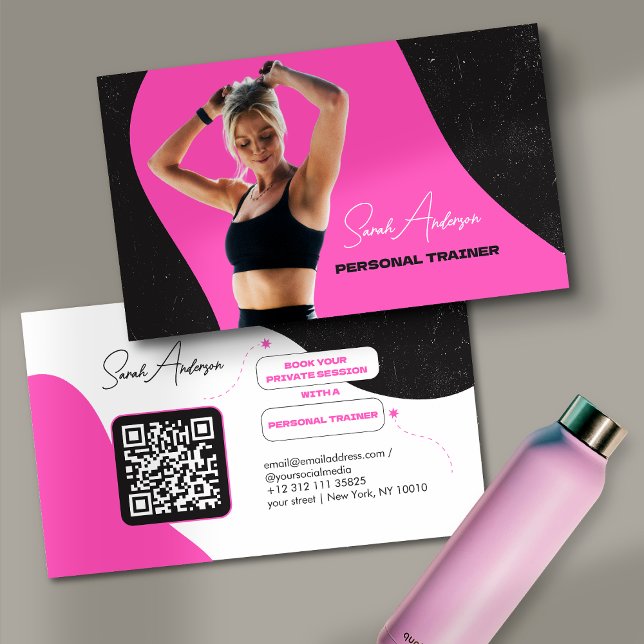 Fitness Personal Trainer Business Card Visitkort (Skapare uppladdad)