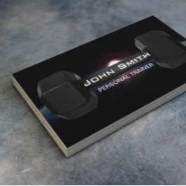 Fitness Personal Trainer Dumbbell & Earth Visitkort