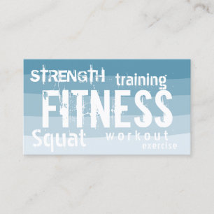 Fitness Personal Trainer Dusty Blue Rand Loyalty Lojalitetskort